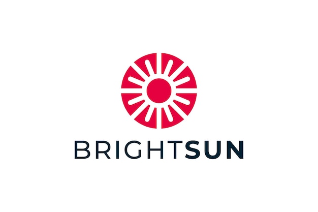 Szablon Projektu Logo Japonii Słońce Czerwone