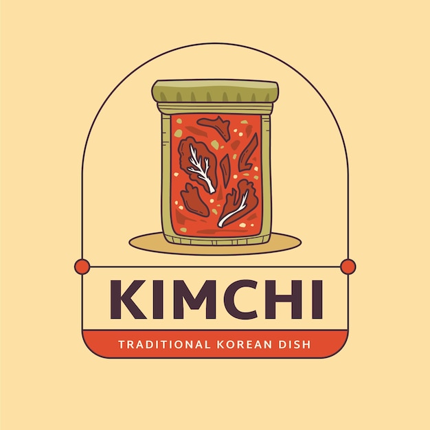 Plik wektorowy szablon projektu logo kimchi