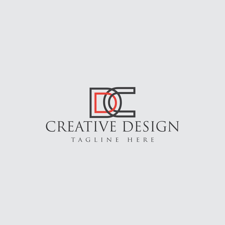 Wektor szablon projektu logo konspektu dc