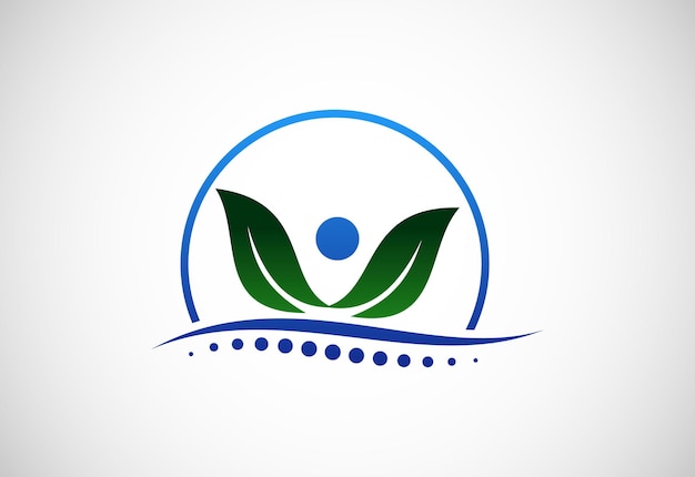 Szablon Projektu Logo Kreatywnej Koncepcji Chiropraktyki Medycznej