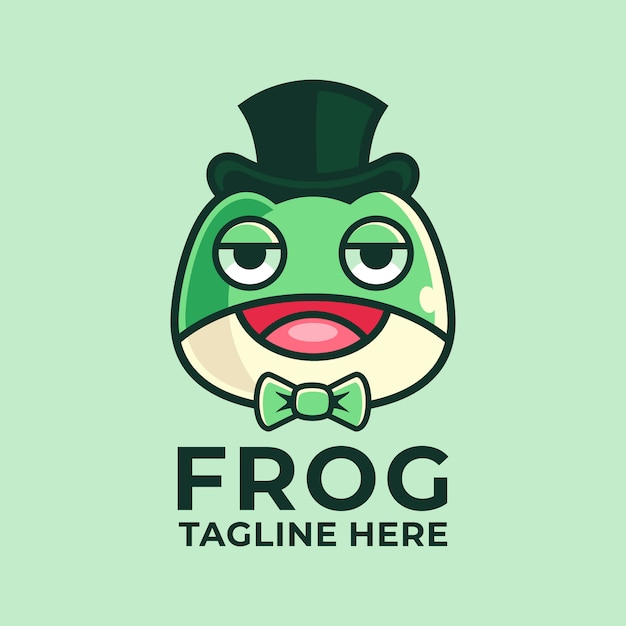 Szablon Projektu Logo Kreskówka żaba