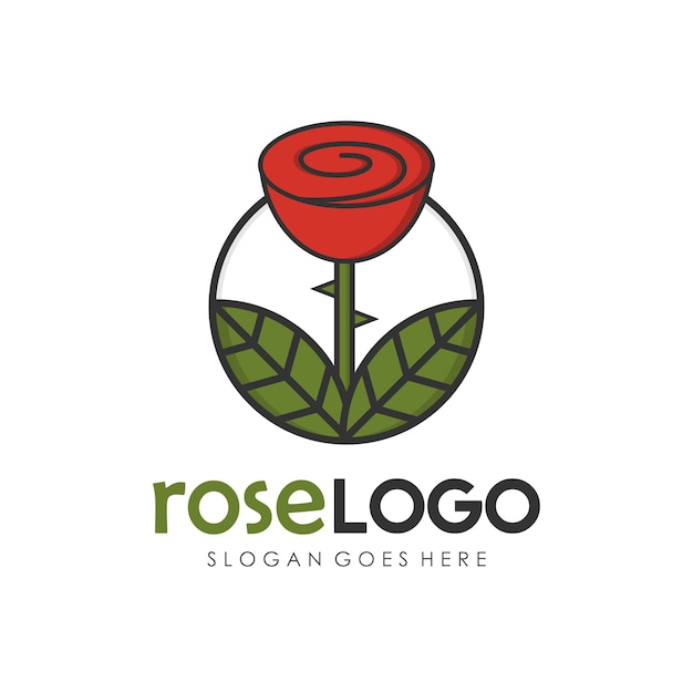 Plik wektorowy szablon projektu logo kwiat róży