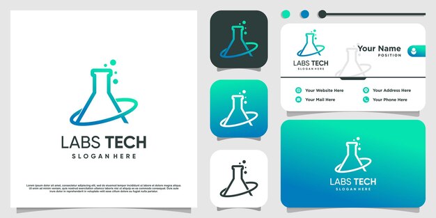 Szablon projektu logo Labs ze stylem technologii