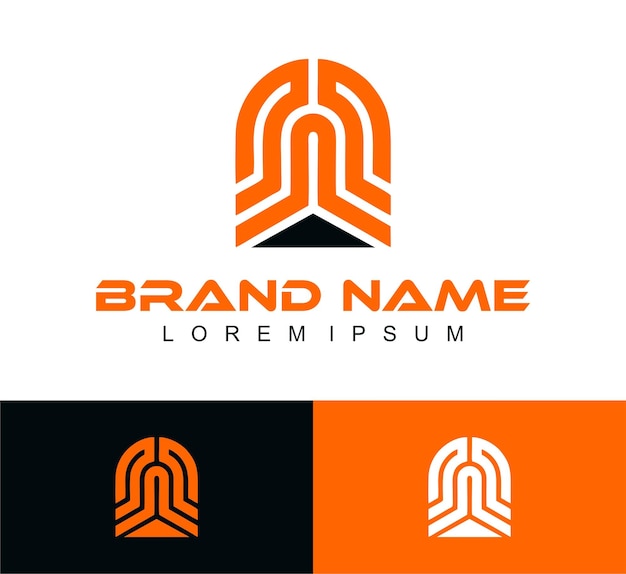 Szablon projektu logo listu i drzwi