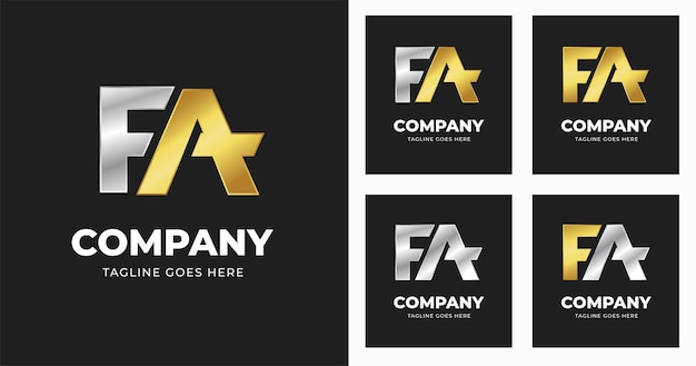 Szablon Projektu Logo Litery Fa
