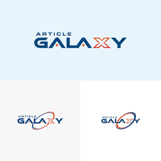 szablon projektu logo litery galaktyki