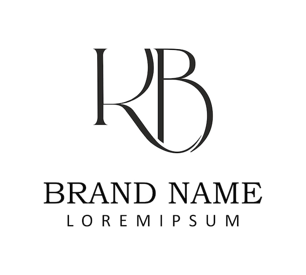 Szablon projektu logo litery K i B