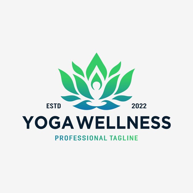 Szablon Projektu Logo Lotus Yoga