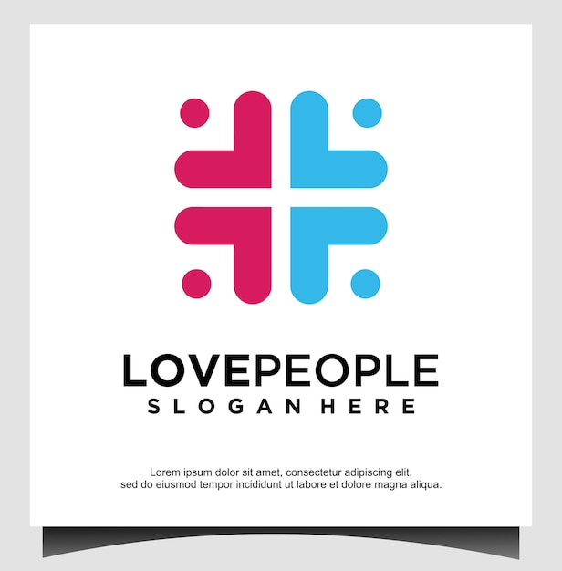 Plik wektorowy szablon projektu logo love people