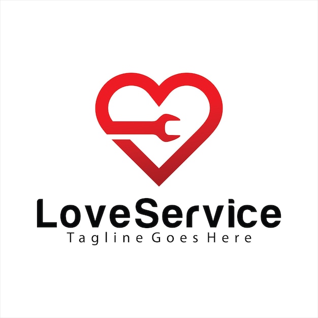 Plik wektorowy szablon projektu logo love service