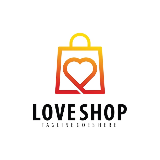 Szablon Projektu Logo Love Shopping