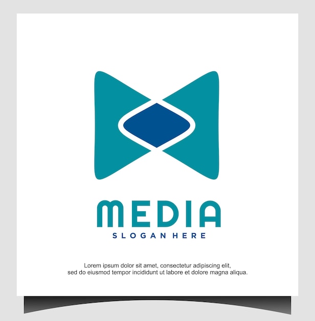 Plik wektorowy szablon projektu logo mediów