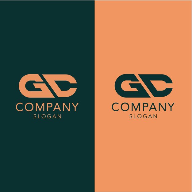 Szablon Projektu Logo Nowoczesnego Monogramu Początkowej Litery Gc
