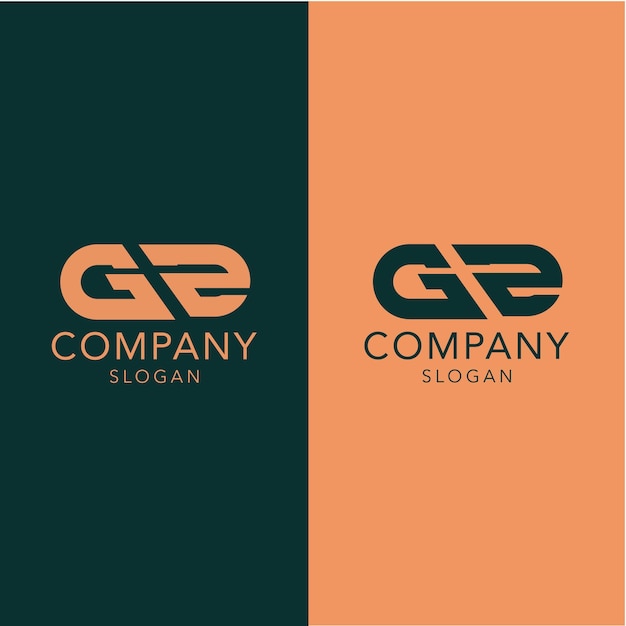 Szablon projektu logo nowoczesnego monogramu początkowej litery gz