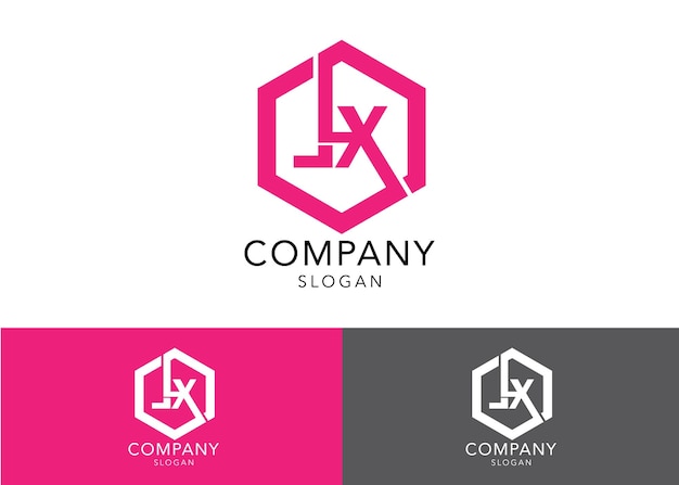 Szablon Projektu Logo Nowoczesnego Monogramu Początkowej Litery Lx