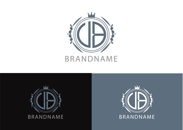 Szablon projektu logo nowoczesnego monogramu początkowej litery ub