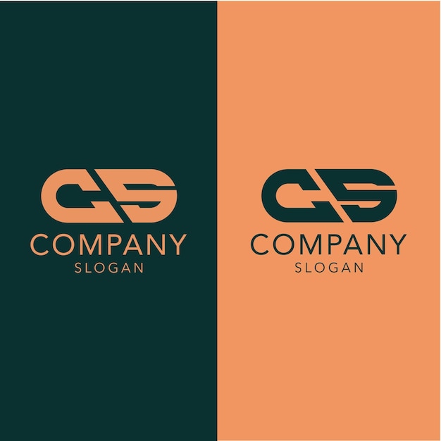 Szablon projektu logo nowoczesny monogram początkowa litera cs