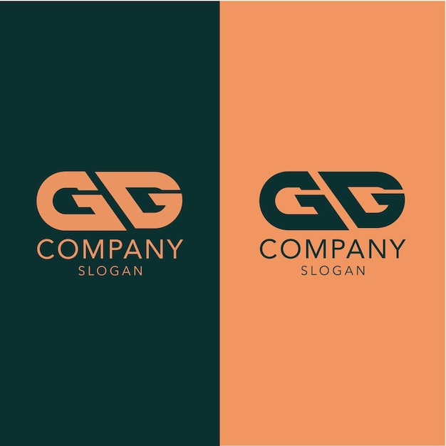 Szablon projektu logo nowoczesny monogram początkowa litera gg