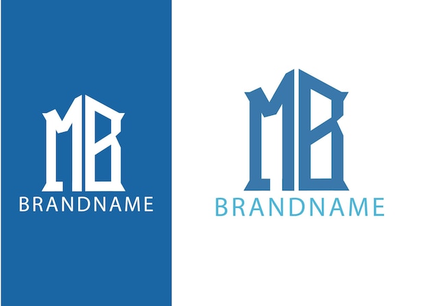 Plik wektorowy szablon projektu logo nowoczesny monogram początkowa litera mb