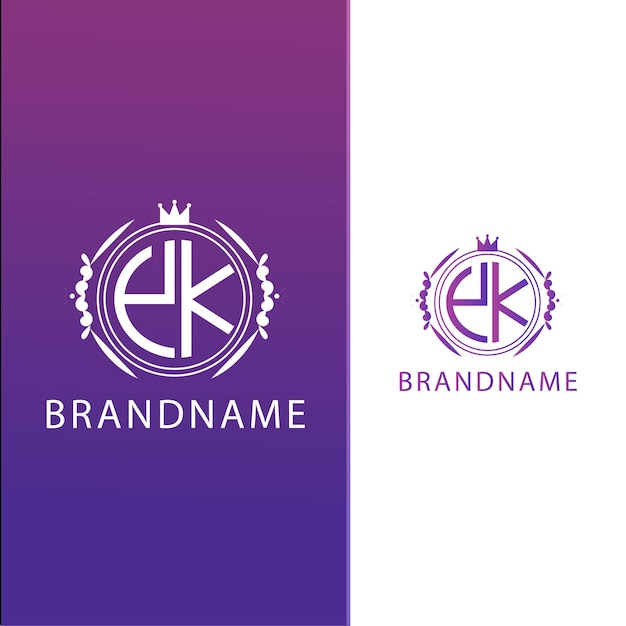 Szablon projektu logo nowoczesny monogram początkowa litera yk