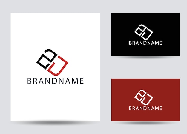 Szablon projektu logo nowoczesny monogram początkowa litera zj