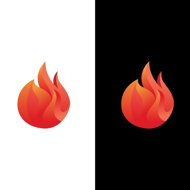 Szablon projektu logo ognia