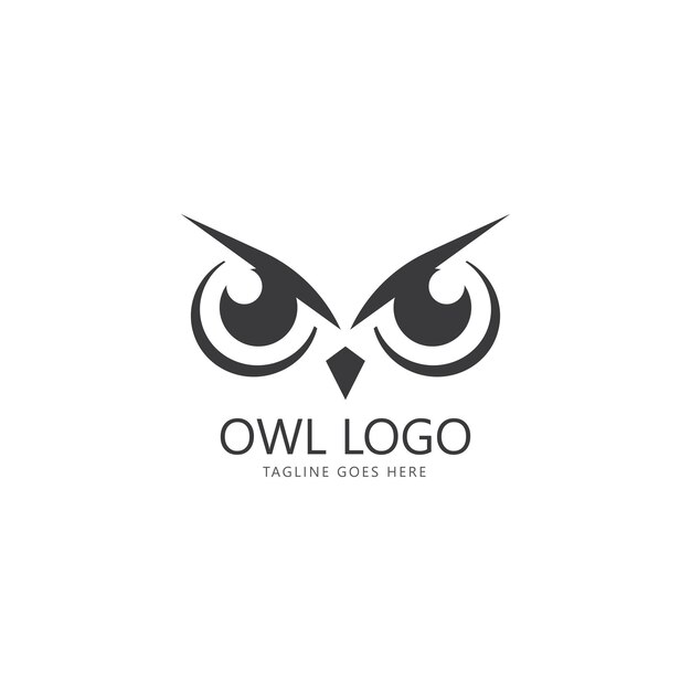 Szablon projektu logo oko sowy