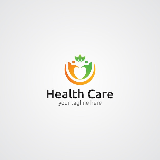 Plik wektorowy szablon projektu logo opieki zdrowotnej