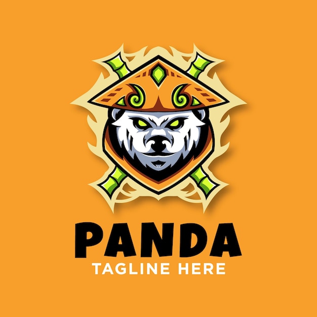 Plik wektorowy szablon projektu logo panda