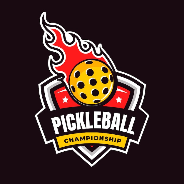 Plik wektorowy szablon projektu logo pickleball