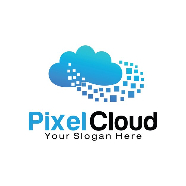 Szablon Projektu Logo Pixel Cloud