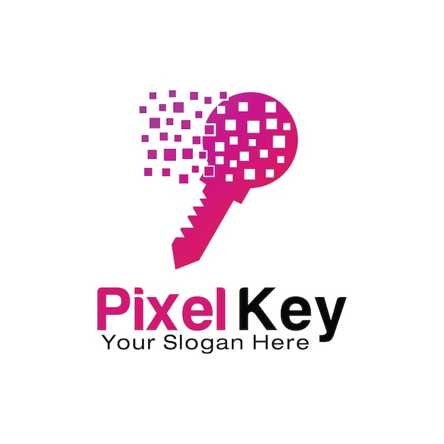 Szablon Projektu Logo Pixel Key