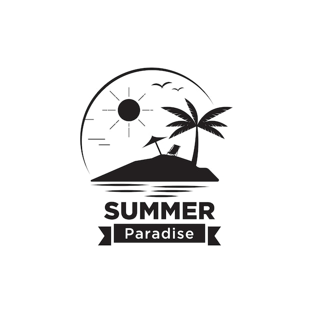 Szablon Projektu Logo Raju Letniej Plaży