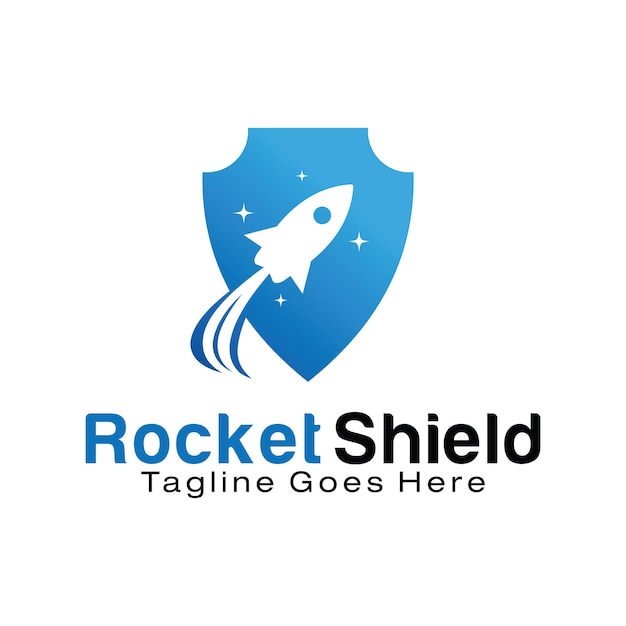 Szablon Projektu Logo Rocket Shield