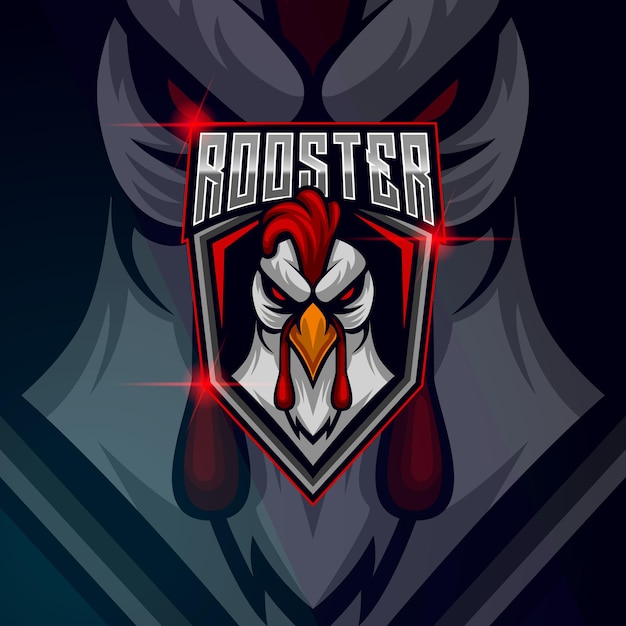 Szablon projektu logo Rooster Esport