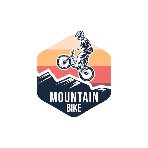 Szablon Projektu Logo Roweru Górskiego Roweru Zjazdowego