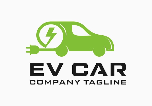 Szablon projektu logo samochodu samochodu elektrycznego
