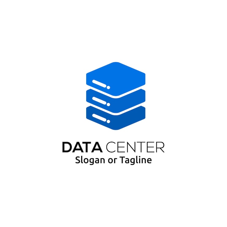 Wektor szablon projektu logo serwera koncepcja logo dużych zbiorów danych symbol centrum danych ikona serwera