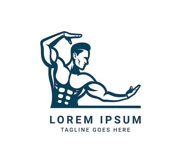 Plik wektorowy szablon projektu logo siłowni fitness