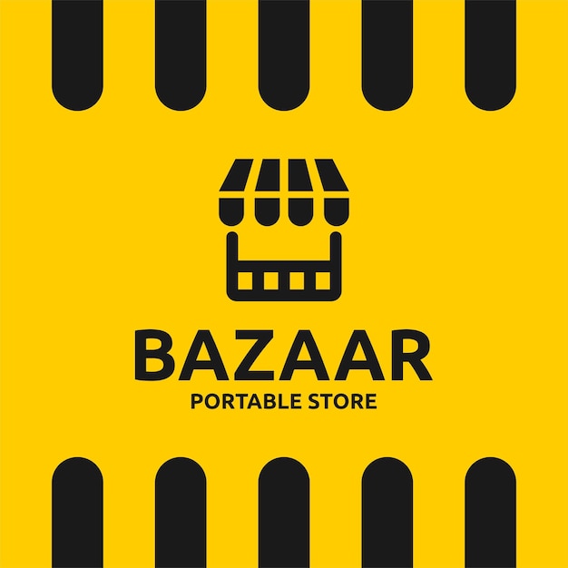 Szablon Projektu Logo Sklepu Przenośnego Bazaar