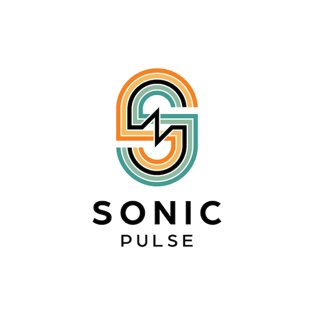 Plik wektorowy szablon projektu logo sonic pulse