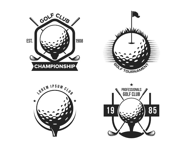 Szablon projektu logo sportu golfowego