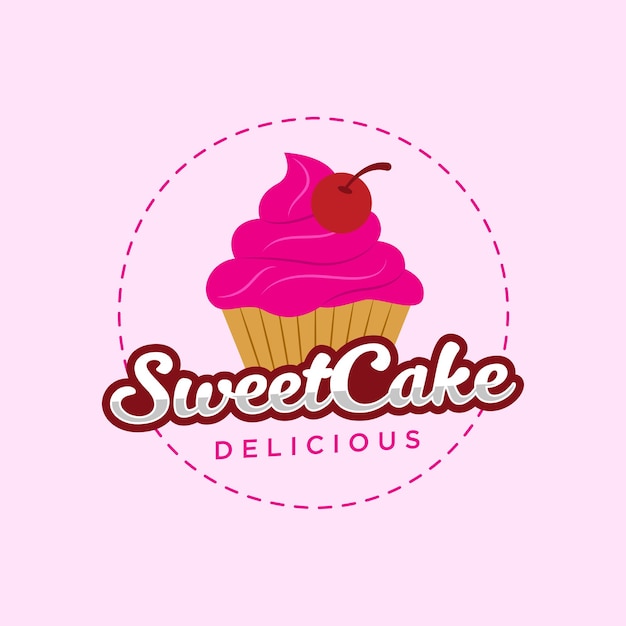 Plik wektorowy szablon projektu logo sweet cake baker