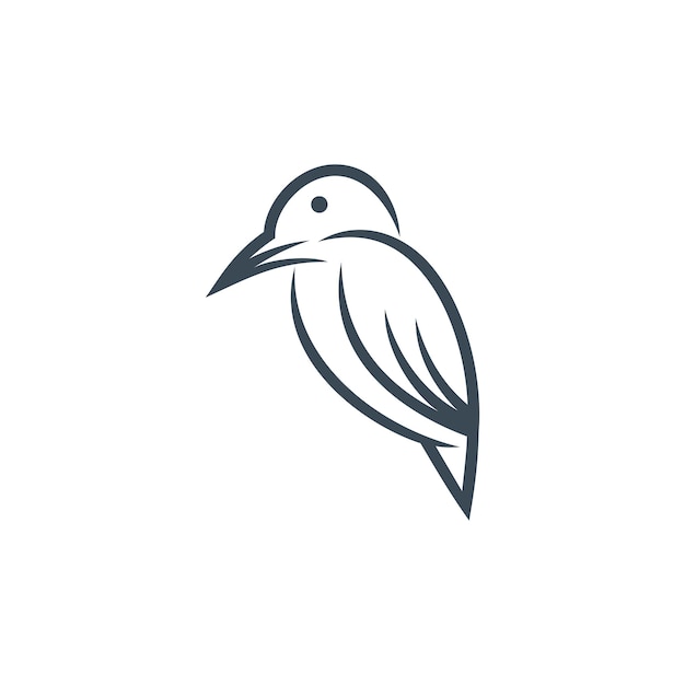 Szablon Projektu Logo Sztuki Linii Ptaków