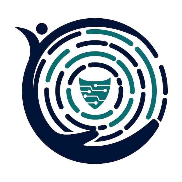 Szablon Projektu Logo Technologii Bezpieczeństwa Ikona Ilustracja Tożsamość Marki
