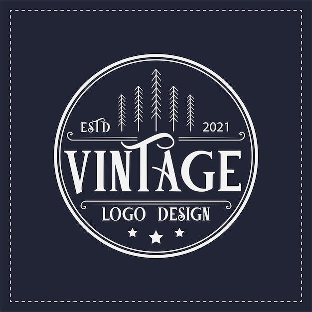 Plik wektorowy szablon projektu logo w stylu retro vintage logo w starym stylu z odznaką
