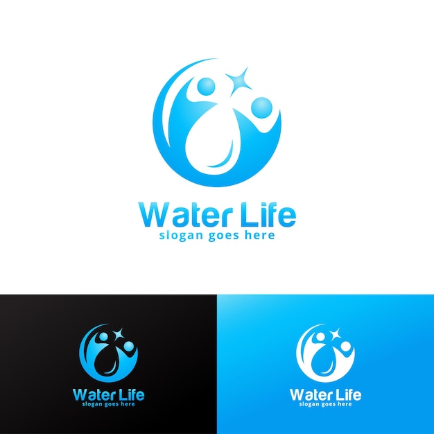 Szablon Projektu Logo Water Life