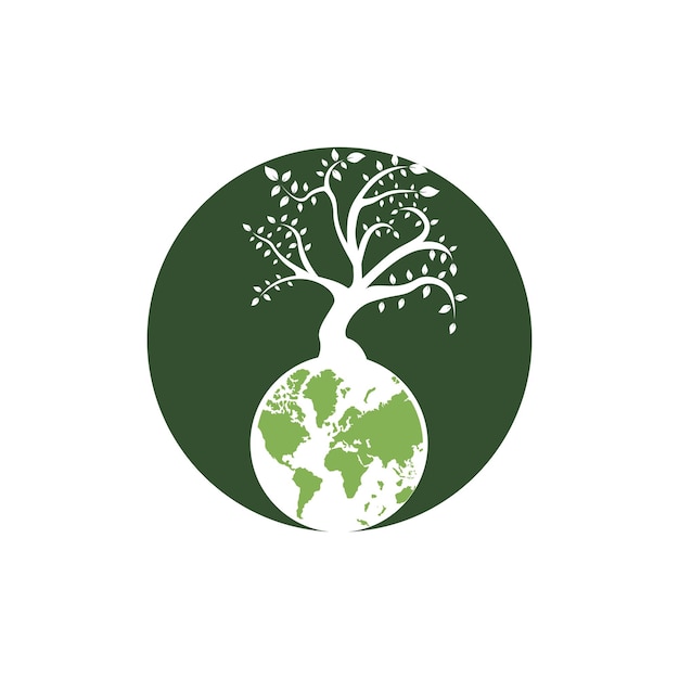 Plik wektorowy szablon projektu logo wektor drzewa globu