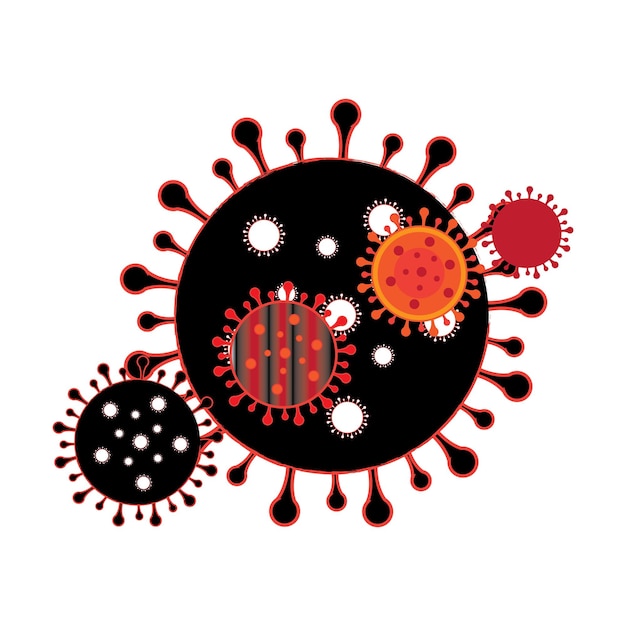 Szablon Projektu Logo Wektor Ikona Wirusa
