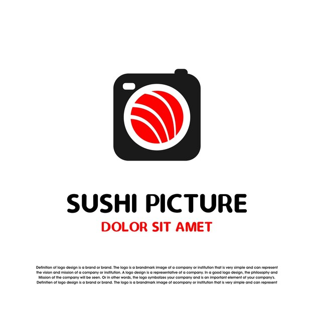 Szablon Projektu Logo Wektor Obrazu Sushi